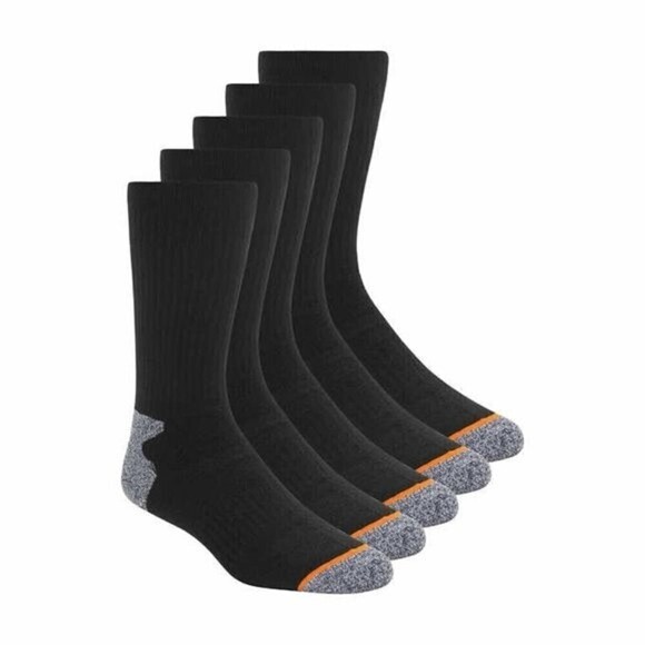 Weatherproof Men's Black Outdoor Crew Sock, 5-pair Wool Blend - Picture 1 of 3
